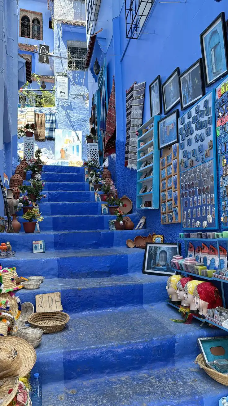 Chefchaouen blue city travel vans Morocco