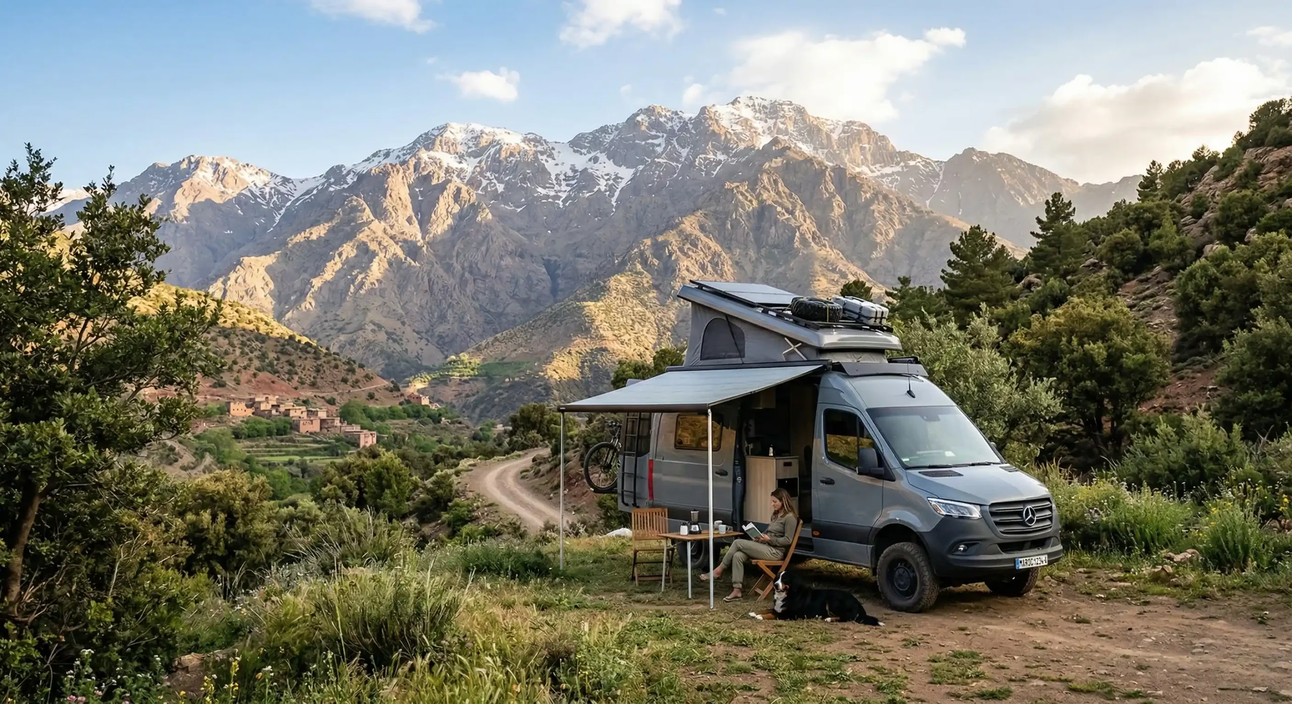 Travel vans in Atlas Mountains Morocco