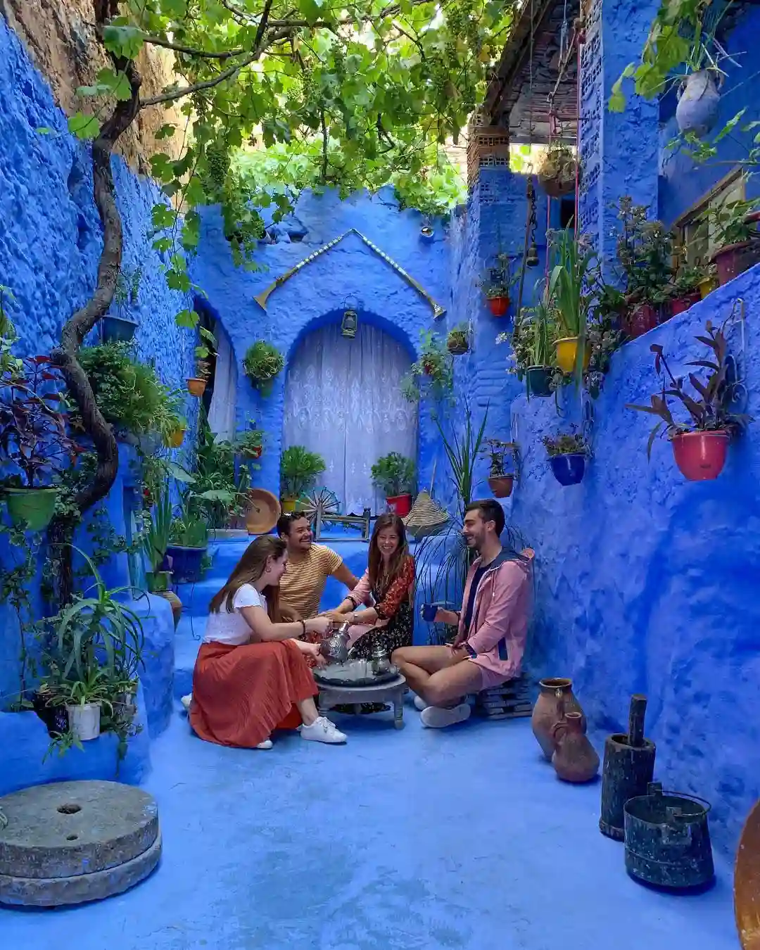 campervan Chefchaouen — motorhome near blue city Morocco in Rif Mountains