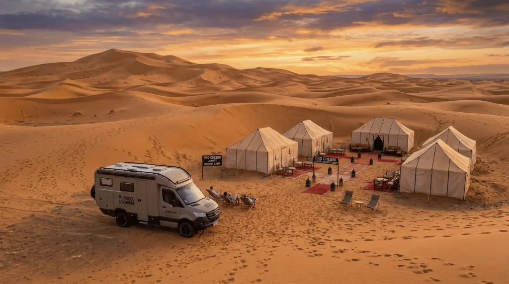 luxury desert camp Merzouga